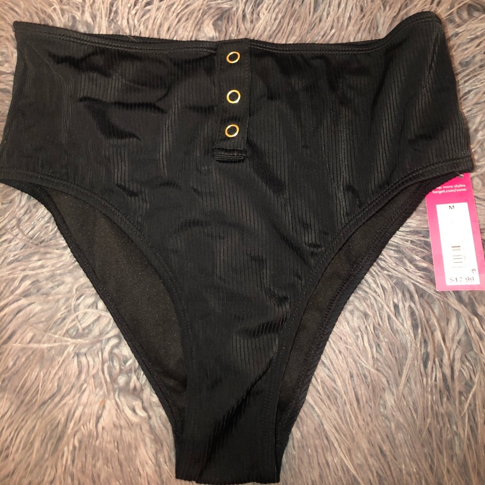 Black Highwaisted Swim Bottoms